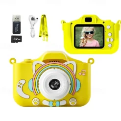 Kids Camera Digital Camera for Girls Age 3-8, 9600W Toddler Camera for Kids with 64GB SD Card, Toddler Girls Toys Age 6-8, Kids Christmas Birthday Gifts for Girls
