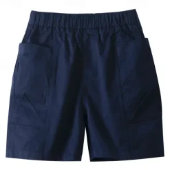 Kids Cargo Short Pants Boys Sports Pants Big Children Hip Hop Joggers Shorts Teenage High Waist Thin Streetwear Baggy Shorts