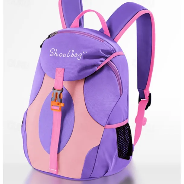 Kids' Colorful School Backpacks – Lightweight Cartoon-Style Bookbags for Boys and Girls with Front Buckle and Side Pockets