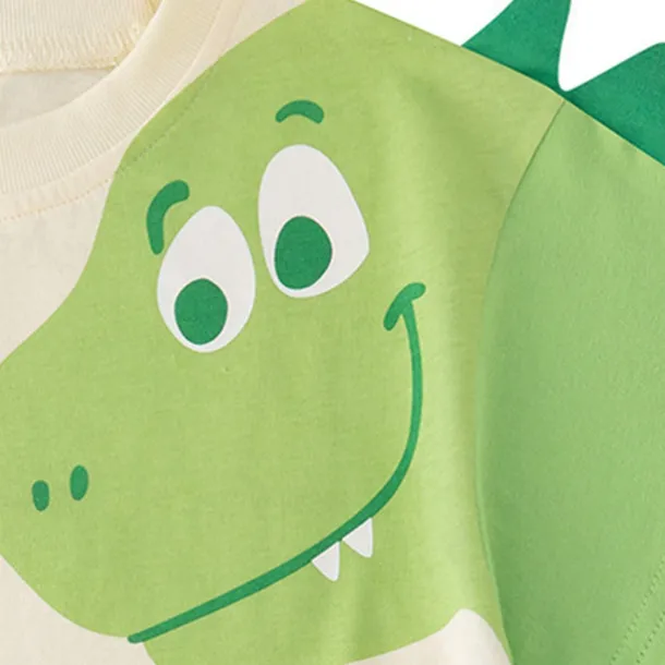 Kid's 3D Graphic Dinosaur Tee Short Sleeve Summer Fashion Basic Kids 4-8Years Crew Neck Outdoor Casual Daily Regular Fit