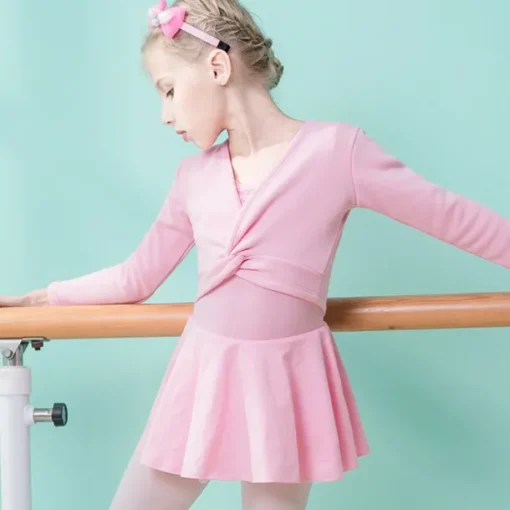 Kids' Dancewear Ballet Activewear Top Solid Girls' Training Performance Long Sleeve High Cotton Blend