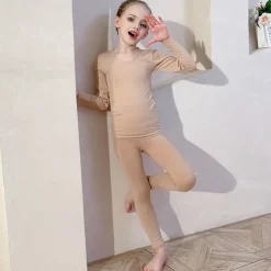 Kids' Dancewear Ballet Activewear Top Solid Girls' Training Performance Long Sleeve High Cotton Blend