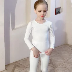 Kids' Dancewear Ballet Activewear Top Solid Girls' Training Performance Long Sleeve High Cotton Blend