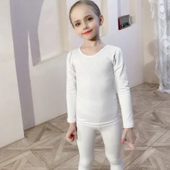 Kids' Dancewear Ballet Activewear Top Solid Girls' Training Performance Long Sleeve High Cotton Blend