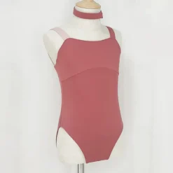 Kids' Dancewear Ballet Leotard / Onesie Splicing Girls' Performance Training Sleeveless High Nylon