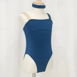 Kids' Dancewear Ballet Leotard / Onesie Splicing Girls' Performance Training Sleeveless High Nylon