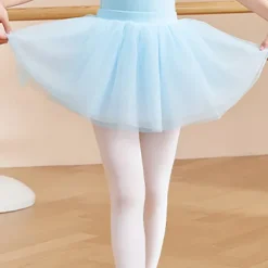 Kids' Dancewear Ballet Skirts Pure Color Splicing Tulle Girls' Performance Training High Terylene