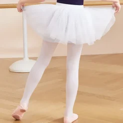 Kids' Dancewear Ballet Skirts Pure Color Splicing Tulle Girls' Performance Training High Terylene