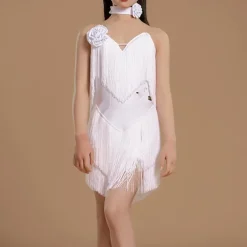 Kids' Dancewear Dress Tassel Girls' Performance Daily Wear Sleeveless Lycra