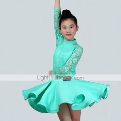 Kids' Dancewear Skirts Lace Performance Long Sleeve Natural Nylon