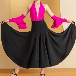 Kids' Dancewear Skirts Splicing Girls' Performance Daily Wear Sleeveless Natural Lycra