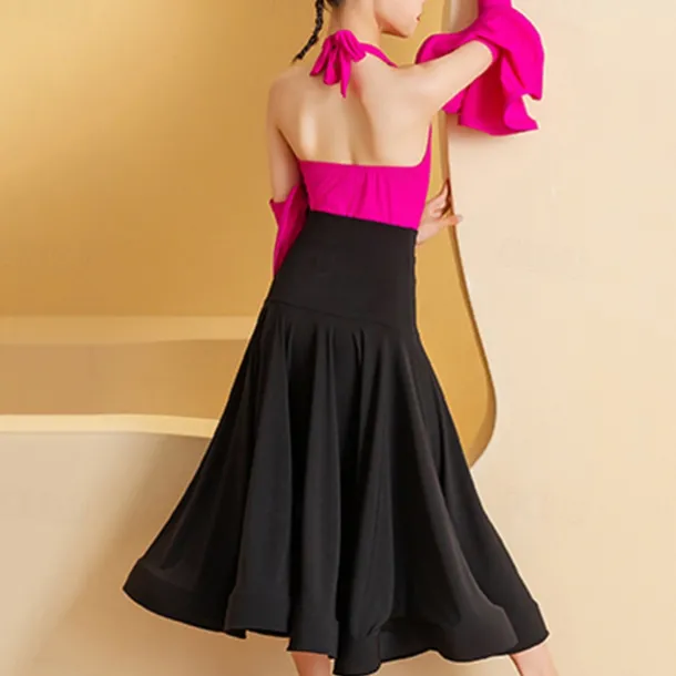 Kids' Dancewear Skirts Splicing Girls' Performance Daily Wear Sleeveless Natural Lycra