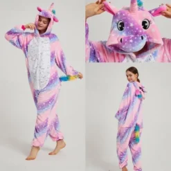 Kid's Fashion Nightwear Camouflage Onesie Costume Unicorn Flying Horse Onesie Pajamas Kigurumi Pajamas Funny Costume For Boys and Girls Carnival Cartoon