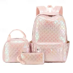 Kid's Girls' Backpack School Bag Bookbag Functional Backpack School Backpack Bookbag School Polyester Adjustable Large Capacity Lightweight Zipper Light Pink Pink Light Purple