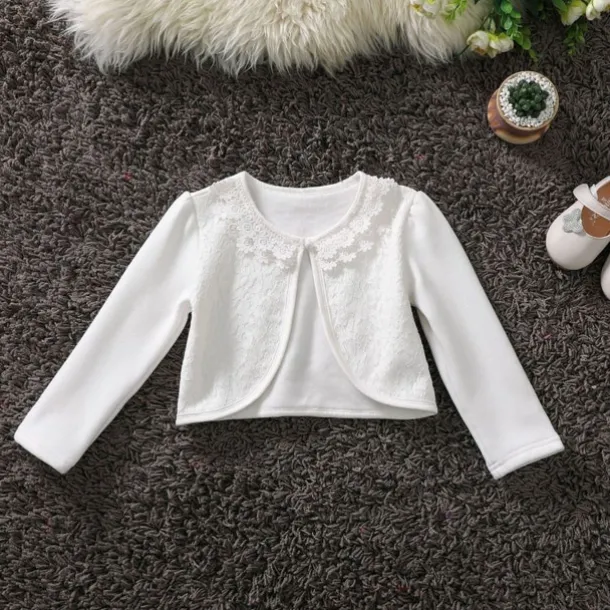 Kids Girls' Cardigan Solid Color School Long Sleeve Button Active Cotton 4 years+ Spring Red plus velvet White plus velvet Black