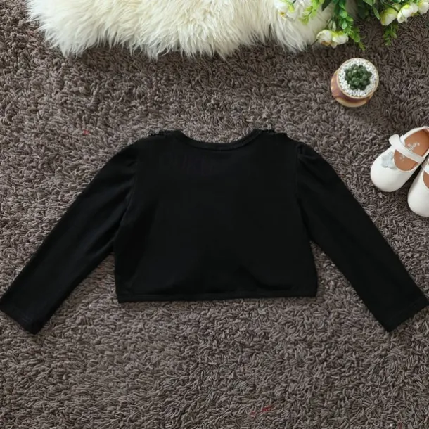 Kids Girls' Cardigan Solid Color School Long Sleeve Button Active Cotton 4 years+ Spring Red plus velvet White plus velvet Black