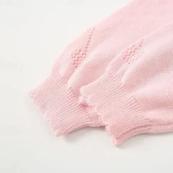 Kids Girls' Cardigan Solid Color School Long Sleeve Daily 4 years+ Fall White Yellow Pink