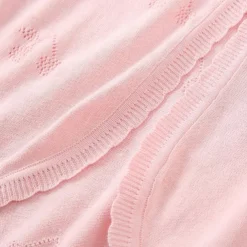 Kids Girls' Cardigan Solid Color School Long Sleeve Daily 4 years+ Fall White Yellow Pink