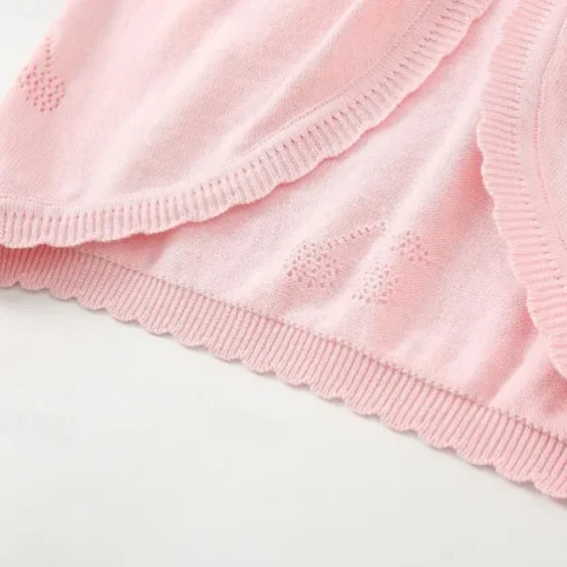 Kids Girls' Cardigan Solid Color School Long Sleeve Daily 4 years+ Fall White Yellow Pink