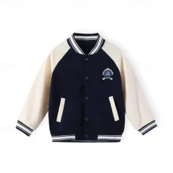 Kids Girls' Coat Color Block Streetwear Patchwork Vacation Cotton Coat Outerwear 4-12 Years Spring Black