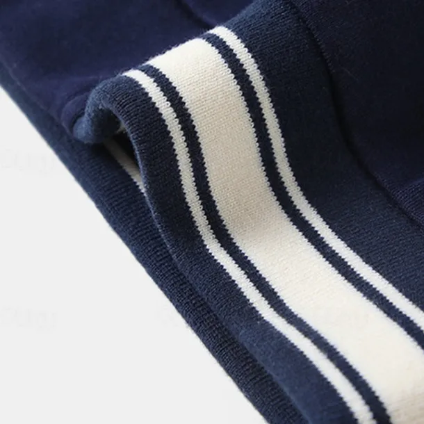 Kids Girls' Coat Color Block Streetwear Patchwork Vacation Cotton Coat Outerwear 4-12 Years Spring Black