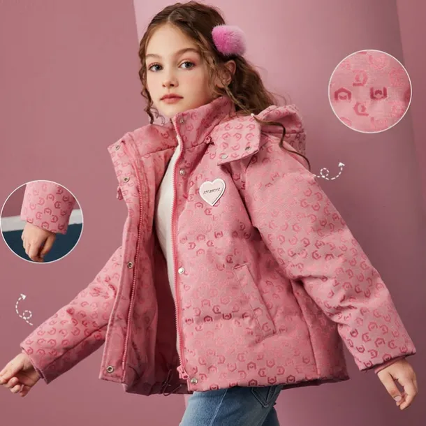Kids Girls' Coat Graphic Streetwear Patchwork Vacation Coat Outerwear 4-12 Years Fall Pink