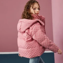 Kids Girls' Coat Graphic Streetwear Patchwork Vacation Coat Outerwear 4-12 Years Fall Pink