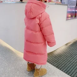Kids Girls' Coat Plain Streetwear Pocket Vacation Cotton Coat Outerwear 4-12 Years Fall Black Pink