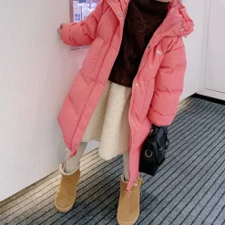 Kids Girls' Coat Plain Streetwear Pocket Vacation Cotton Coat Outerwear 4-12 Years Fall Black Pink