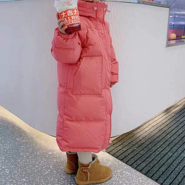 Kids Girls' Coat Plain Streetwear Pocket Vacation Cotton Coat Outerwear 4-12 Years Fall Black Pink