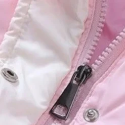 Kids Girls' Down Coat Cartoon Active Outdoor Coat Outerwear 4-13 Years Winter Black Pink