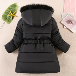 Kids Girls' Down Coat Kids Puffer Jacket Active Pocket School Coat Outerwear 4-12 Years Winter Deep red Black Navy Blue