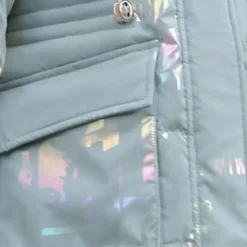 Kids Girls' Down Coat Letter Active Outdoor Cotton Coat Outerwear 4-13 Years Fall Black Yellow Pink