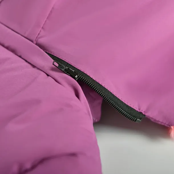 Kids Girls' Down Coat Solid Color Fashion Fur Trim School Coat Outerwear 4-12 Years Fall Black Pink Purple