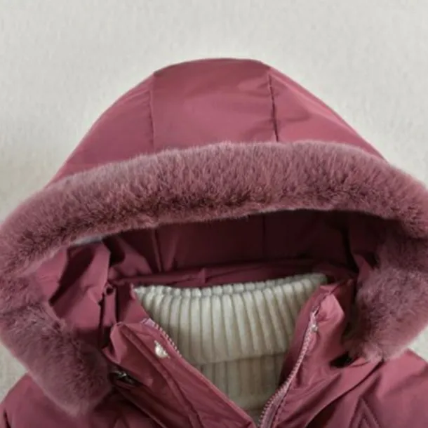 Kids Girls' Down Coat Solid Color Active Zipper School Coat Outerwear 3-10 Years Spring Button pearl black Button Pearl Rouge Color Button Pearl Burgundy