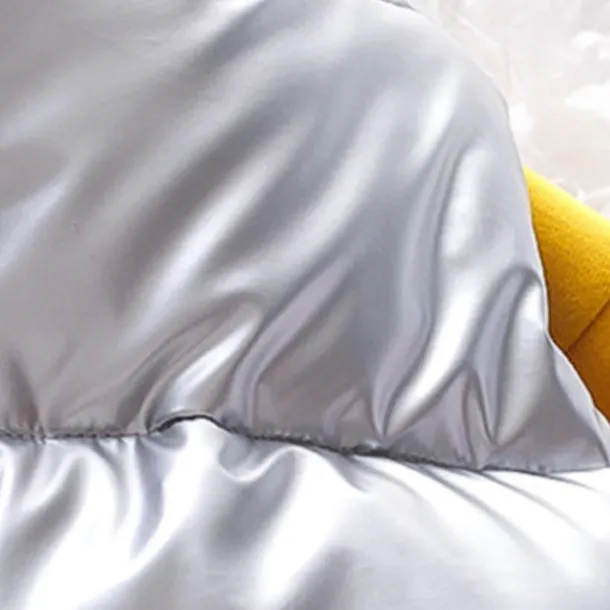 Kids Girls' Down Jacket Vest Coat Puffer Jacket Long Sleeve Black Silver Champagne Kids Puffer Jacket Solid Color Fall Winter Fashion School 7-13 Years