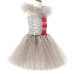Kids Girls' Dress Cosplay Dress Cosplay Custome Solid Color Sleeveless Performance Party Halloween Party Mesh Princess Cosplay Costume Halloween Custome Polyester Knee-length A Line Dress Tulle Dress
