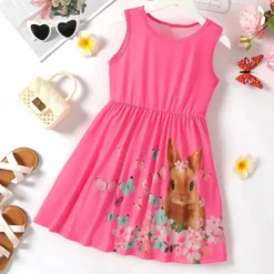 Kids Girls' Dress Flower Sleeveless Performance Cute Sweet Cotton Above Knee A Line Dress Floral Dress Summer Dress Summer Spring 3-12 Years Multicolor White Yellow