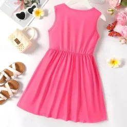 Kids Girls' Dress Flower Sleeveless Performance Cute Sweet Cotton Above Knee A Line Dress Floral Dress Summer Dress Summer Spring 3-12 Years Multicolor White Yellow