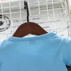 Kids Girls' Easter T shirt Rabbit Outdoor Print Short Sleeve Ruffle Fashion 4 years+ Summer Blue