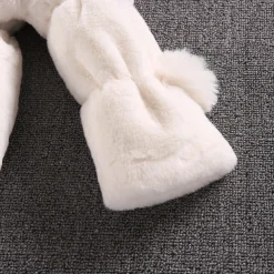 Kids Girls' Faux Fur Coat Solid Color Cute School Coat Outerwear 4 years+ Fall Black White Pink