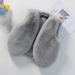 Kids Girls' Faux Fur Coat Solid Color Cute Patchwork School Coat Outerwear 4 years+ Fall Black Pink Red