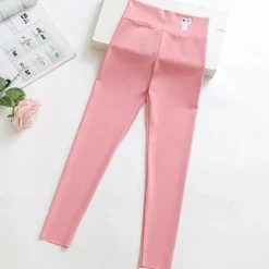 Kids Girls' Fleece Lined Leggings Animal Active Outdoor 7-13 Years Winter Black White Pink