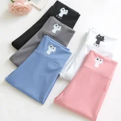 Kids Girls' Fleece Lined Leggings Animal Active Outdoor 7-13 Years Winter Black White Pink