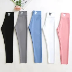 Kids Girls' Fleece Lined Leggings Animal Active Outdoor 7-13 Years Winter Black White Pink