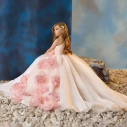 Kids Girls' Flower Girl Dress First Communion Dress Party Dress Solid Color Sleeveless Long Sleeve Performance Wedding Party Mesh Princess Sweet Mesh Mid-Calf Sheath Dress Tulle Dress Summer Spring