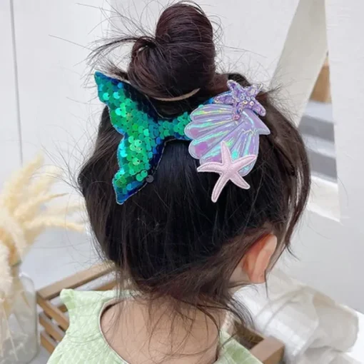 Kids Girls' Hair Accessories Active Sweet Party Birthday Mermaid White Pink