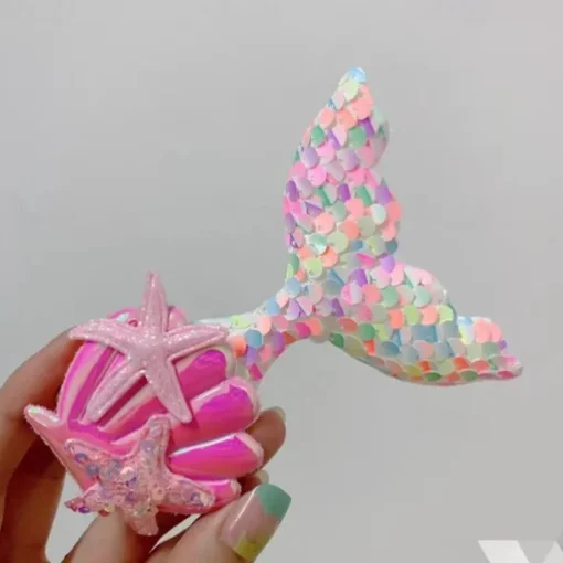 Kids Girls' Hair Accessories Active Sweet Party Birthday Mermaid White Pink