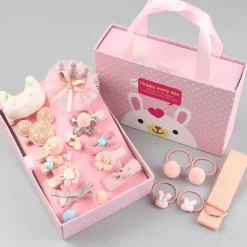 Kids Girls' Hair Accessories Active Sweet Floral Cartoon Floral Style Bow Pink Wine