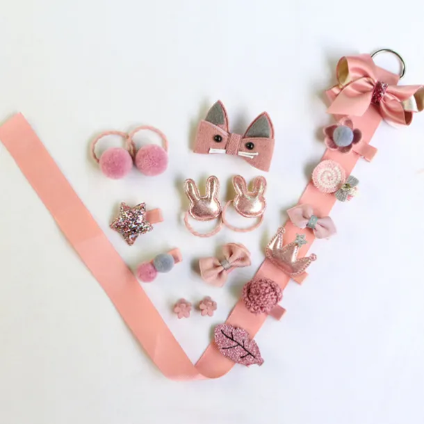 Kids Girls' Hair Accessories Active Sweet Floral Cartoon Floral Style Bow Pink Wine